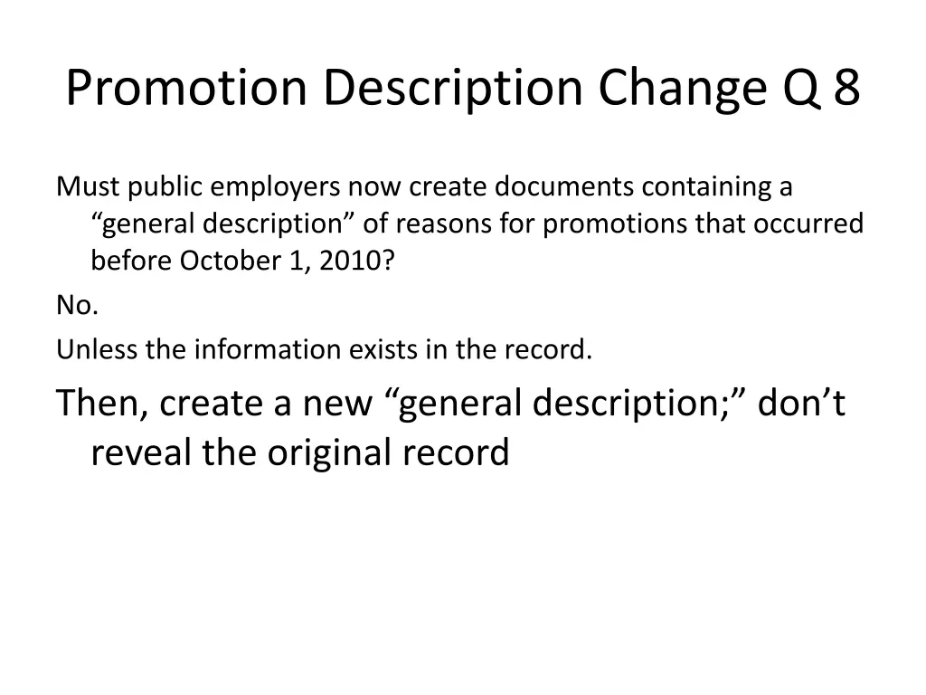 promotion description change q 8 3