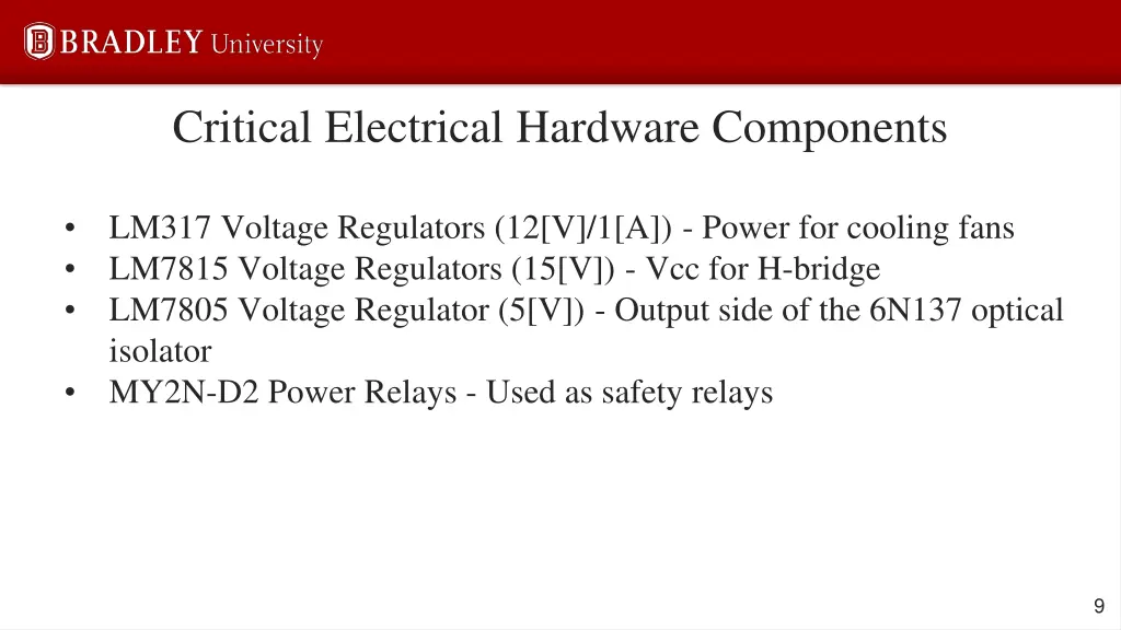 critical electrical hardware components