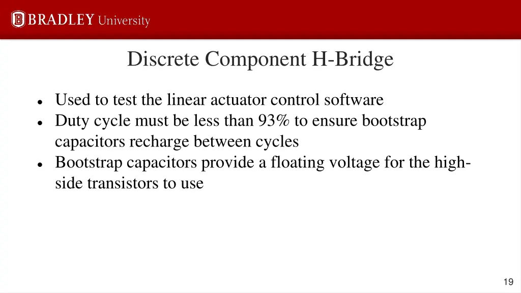discrete component h bridge