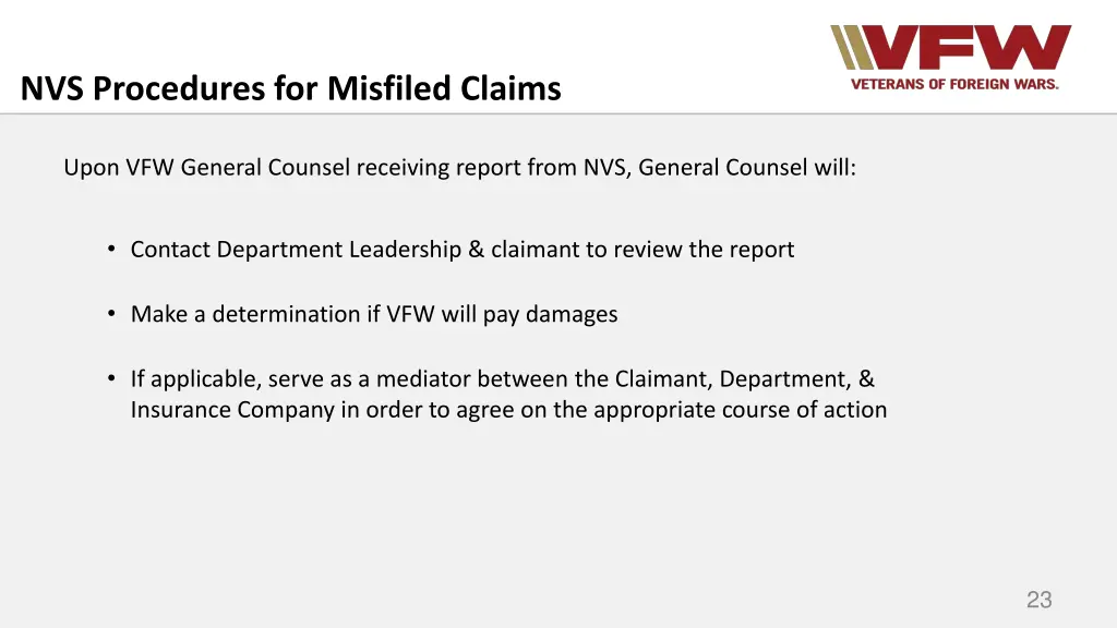 nvs procedures for misfiled claims 4