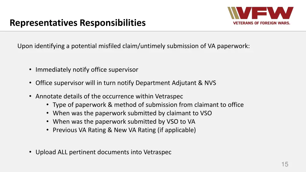 representatives responsibilities