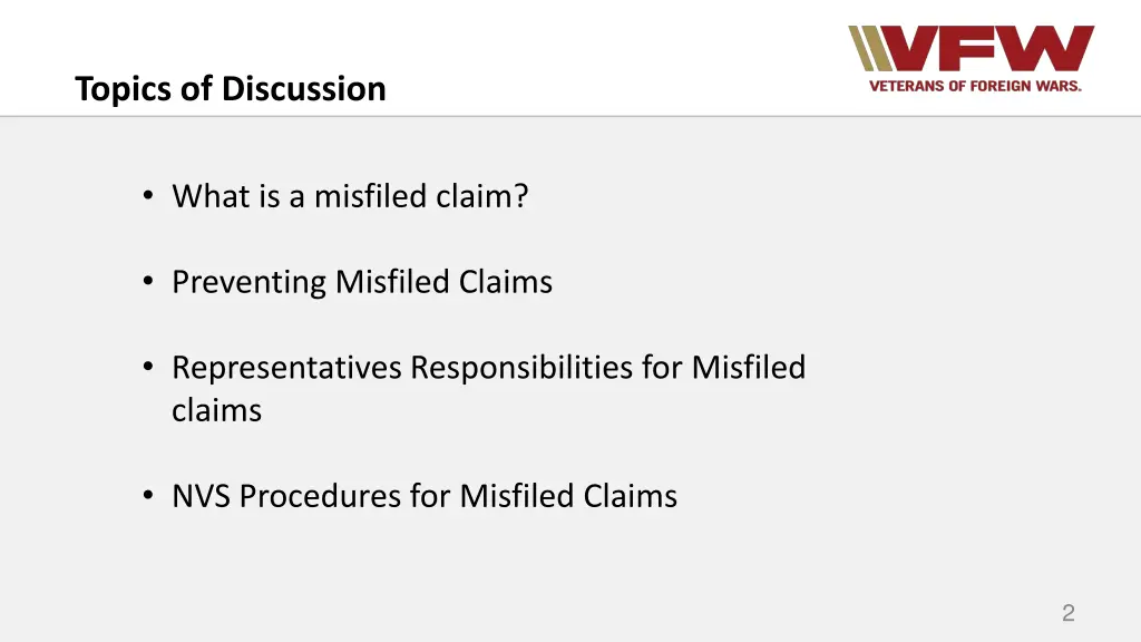 topics of discussion