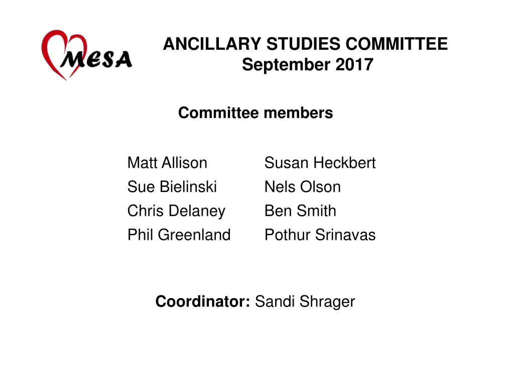 ancillary studies committee september 2017 3