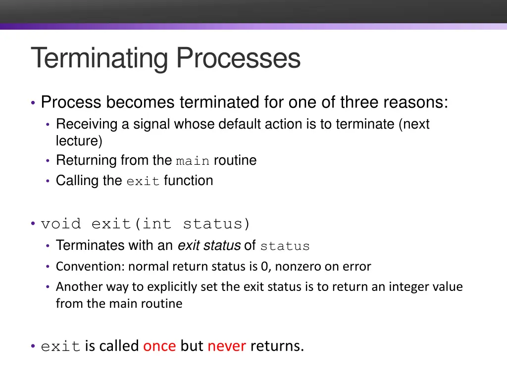 terminating processes