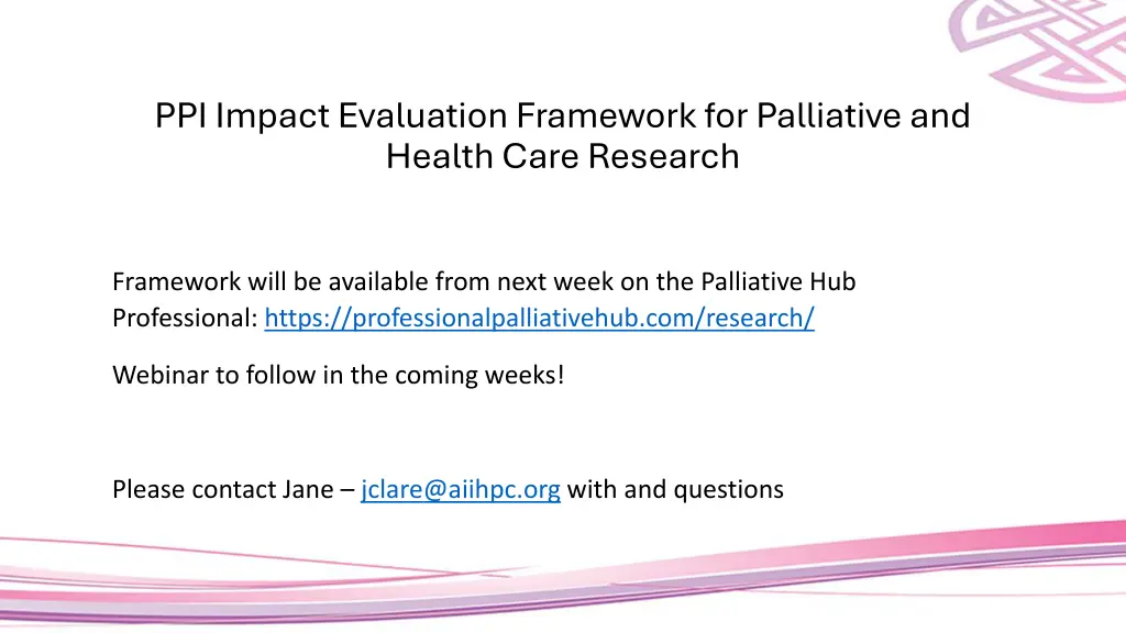 ppi impact evaluation framework for palliative 2