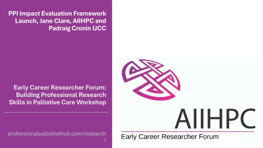 ppi impact evaluation framework launch jane clare
