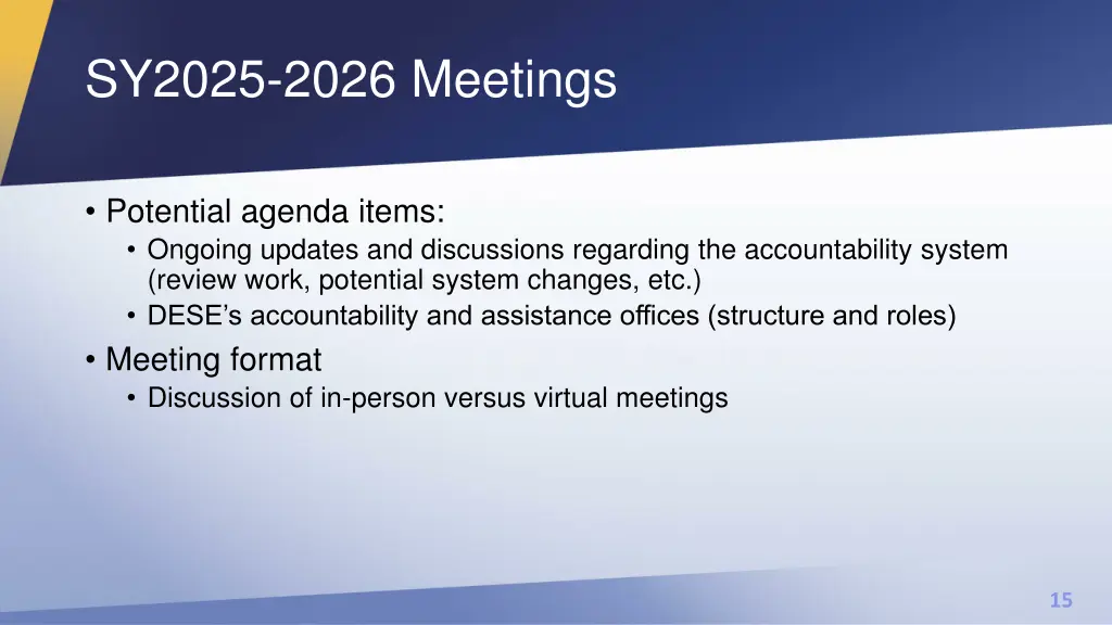 sy2025 2026 meetings