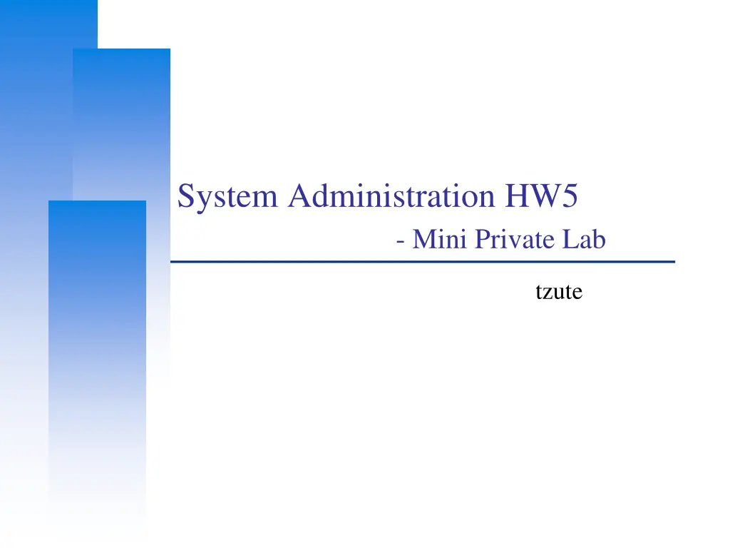 system administration hw5