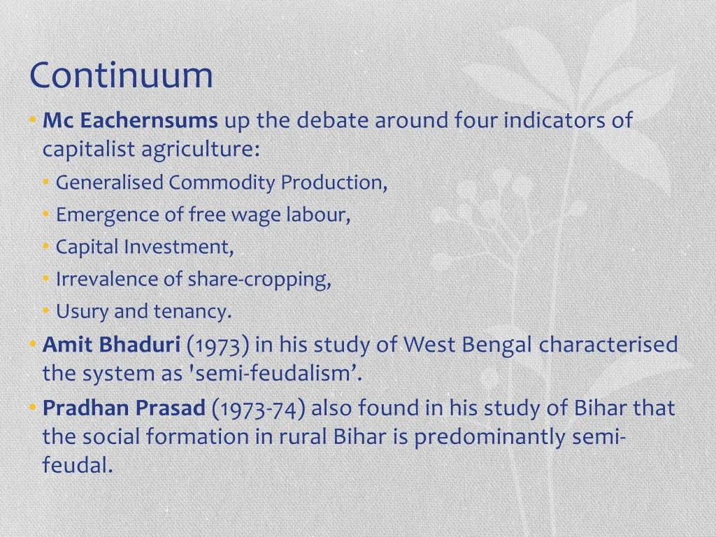 continuum mc eachernsums up the debate around