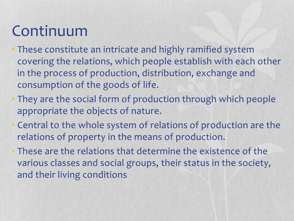 continuum these constitute an intricate