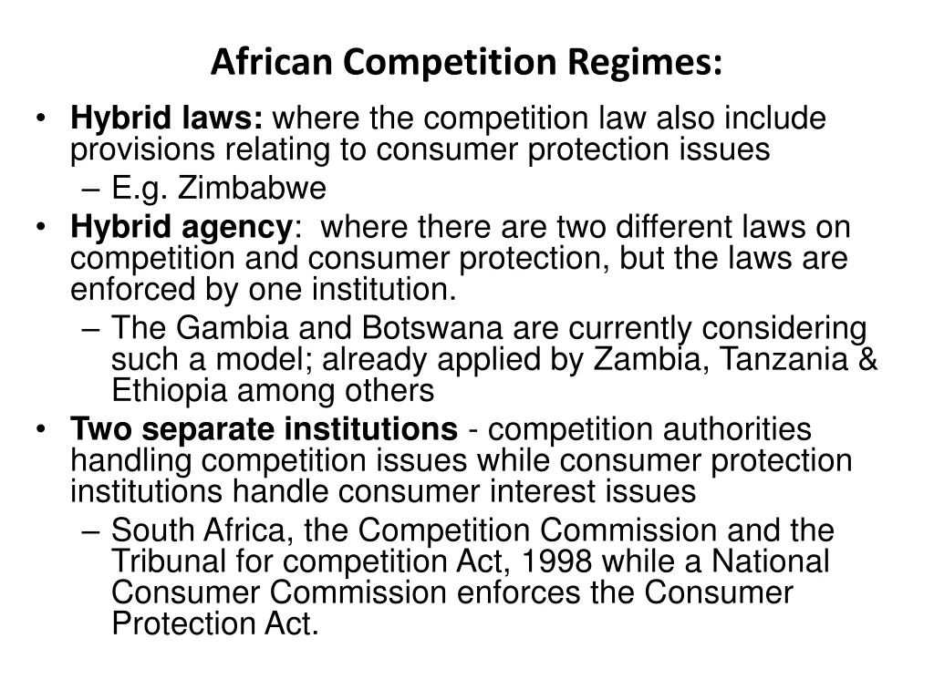 african competition regimes hybrid laws where