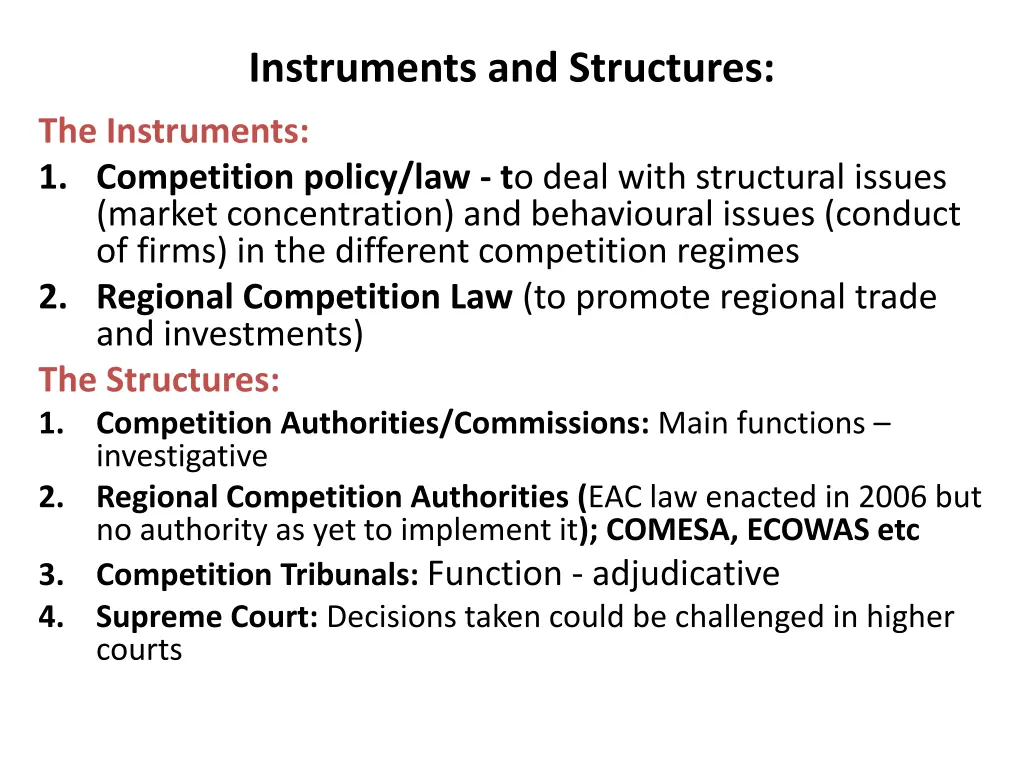 instruments and structures