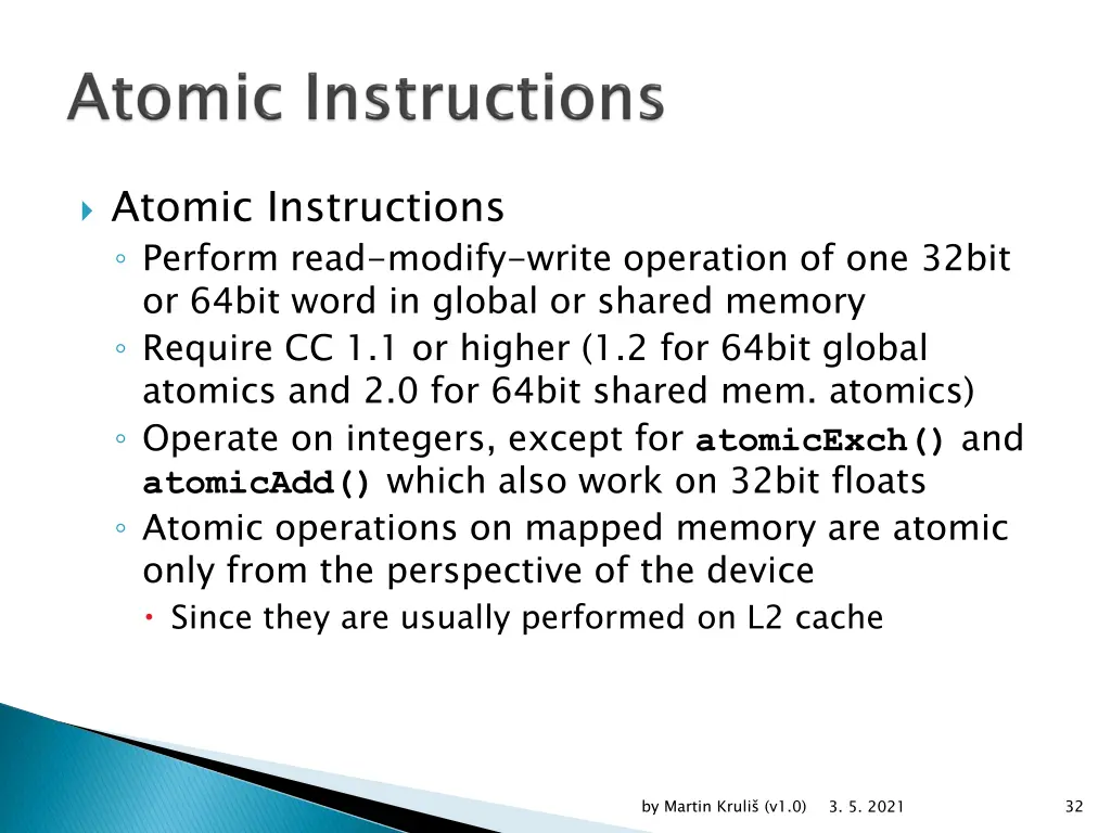 atomic instructions perform read modify write