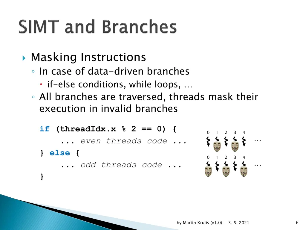 masking instructions in case of data driven