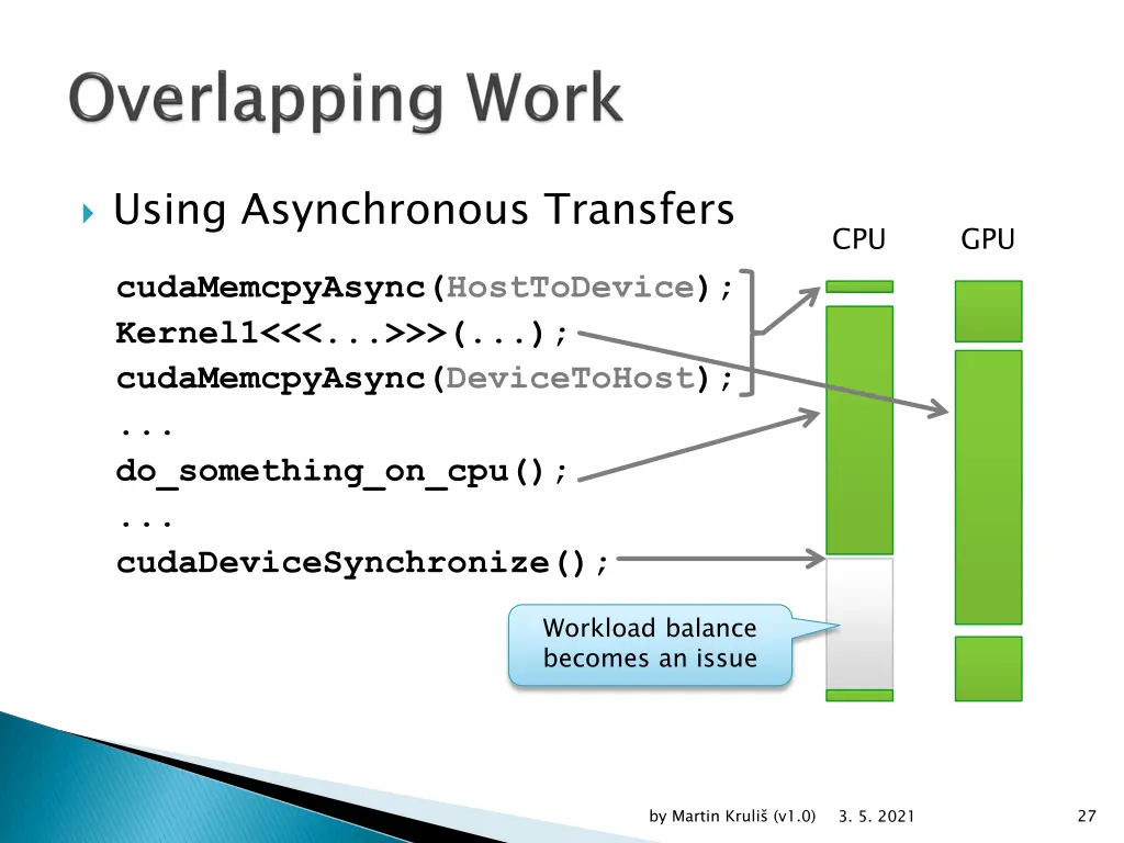 using asynchronous transfers