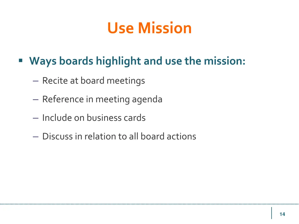 use mission