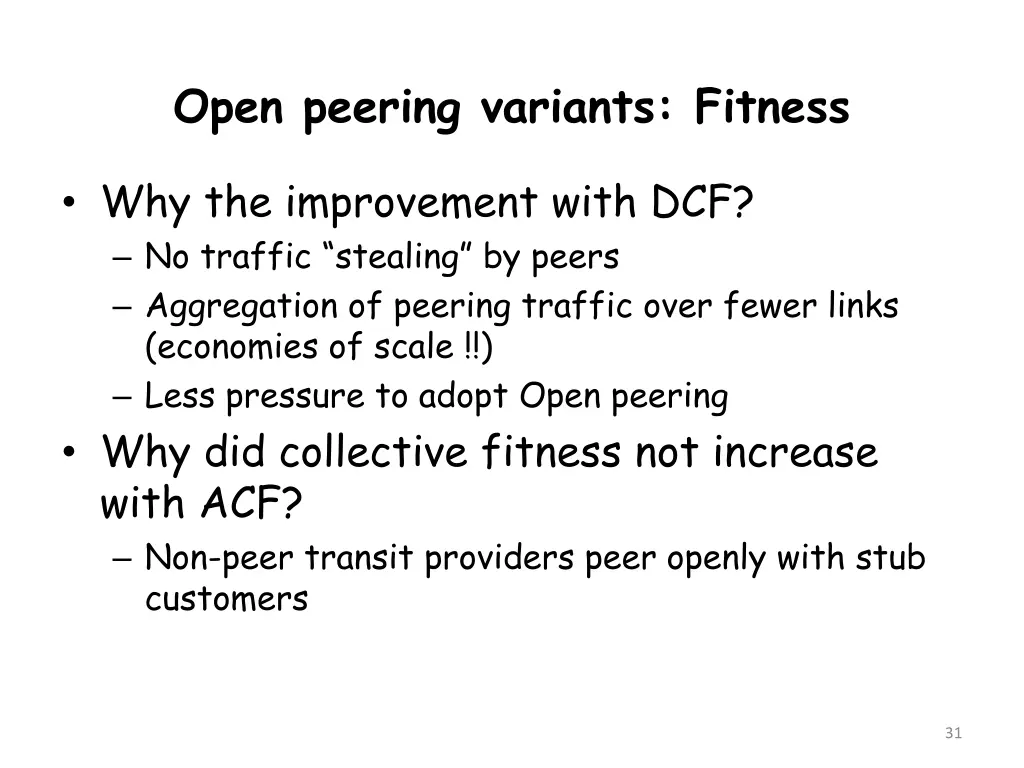 open peering variants fitness 1