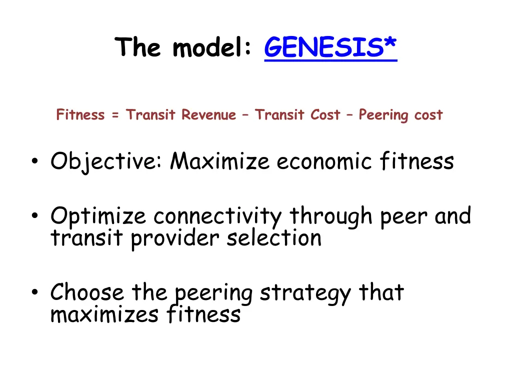 the model genesis 1
