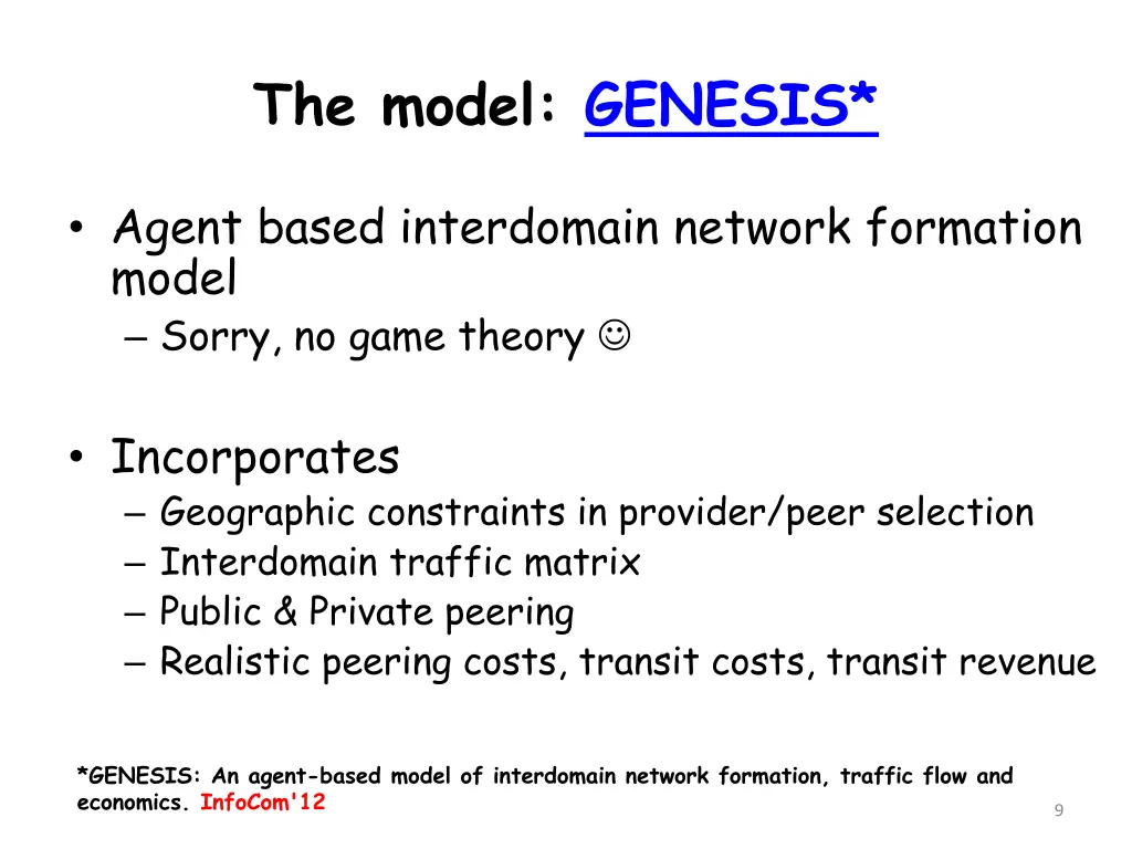 the model genesis