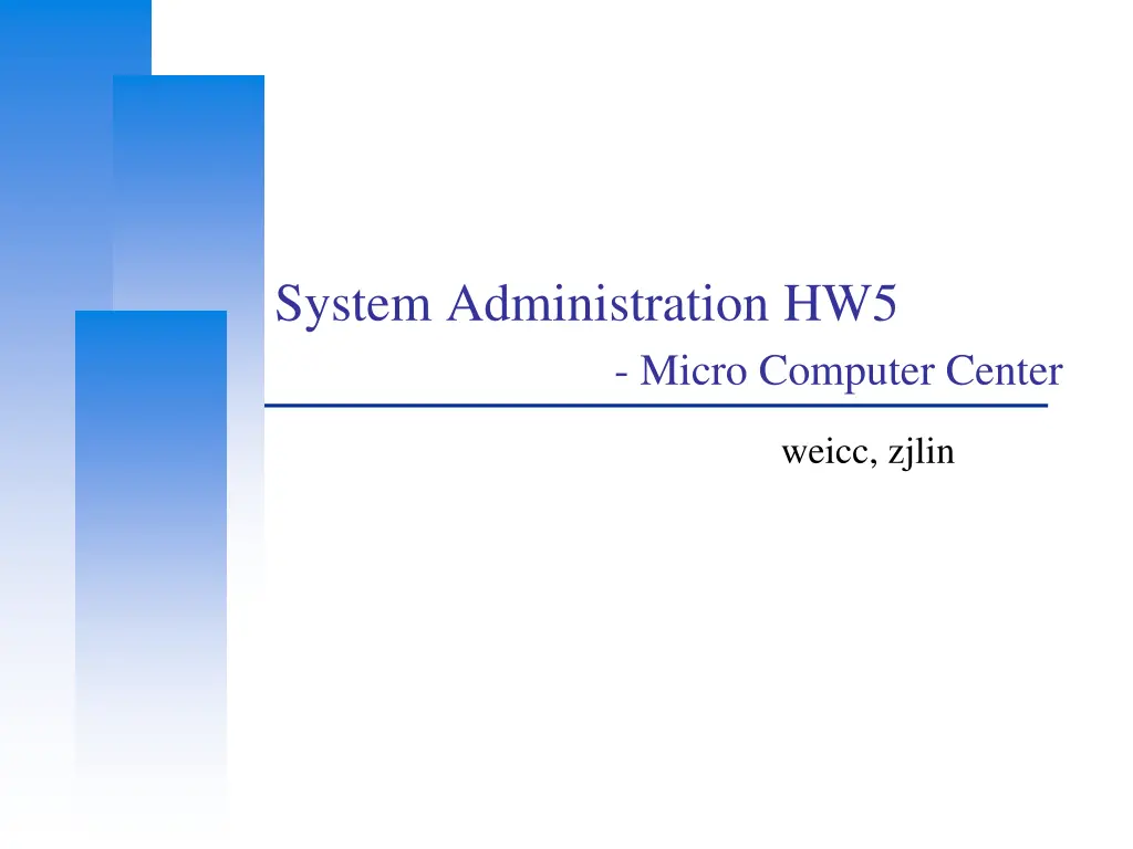 system administration hw5
