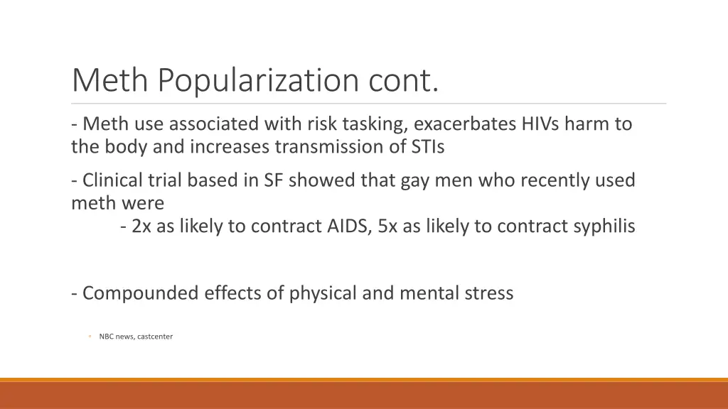 meth popularization cont