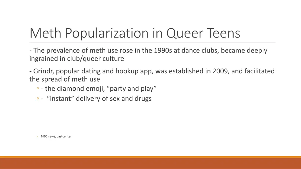meth popularization in queer teens