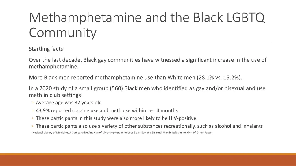 methamphetamine and the black lgbtq community