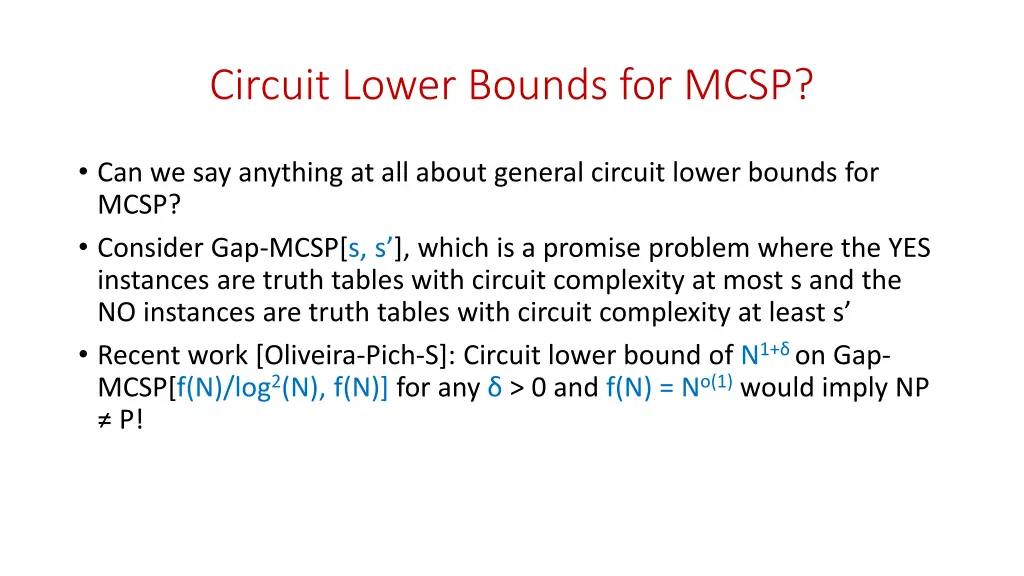 circuit lower bounds for mcsp 1