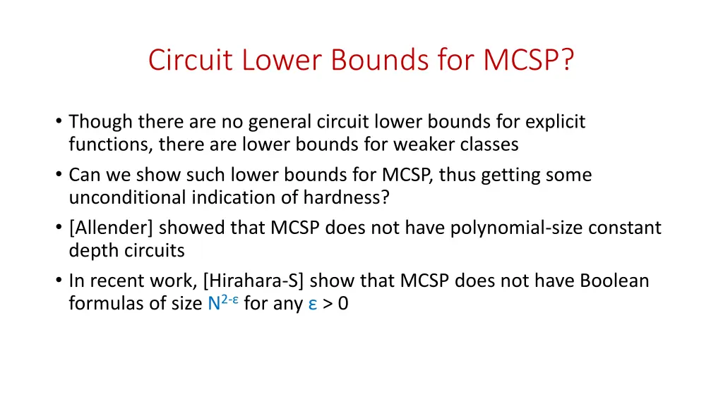 circuit lower bounds for mcsp