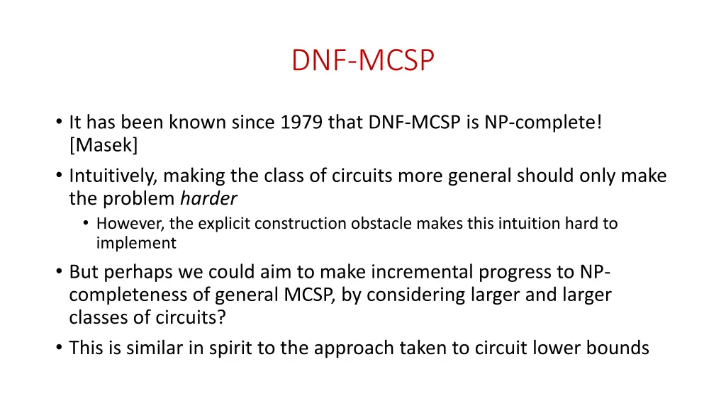 dnf mcsp