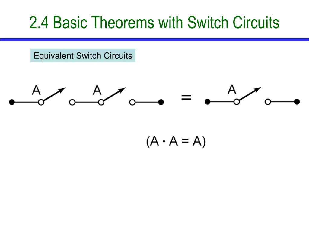 2 4 basic theorems with switch circuits