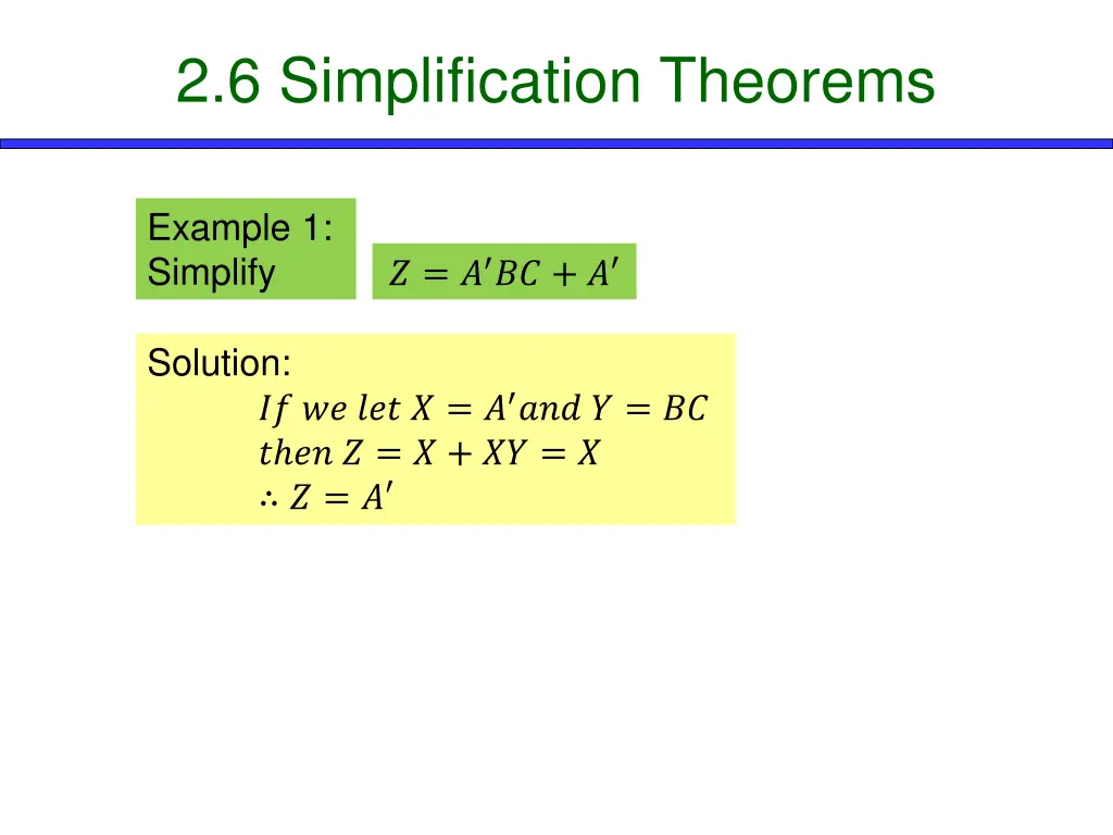 2 6 simplification theorems 2