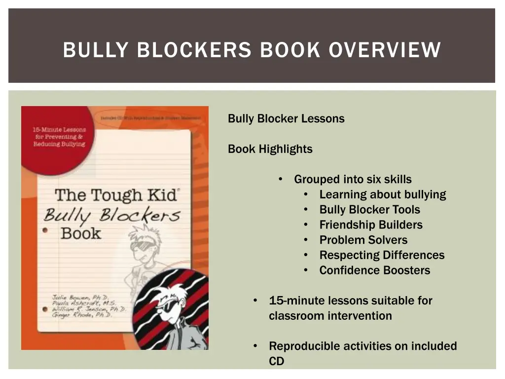 bully blockers book overview 2