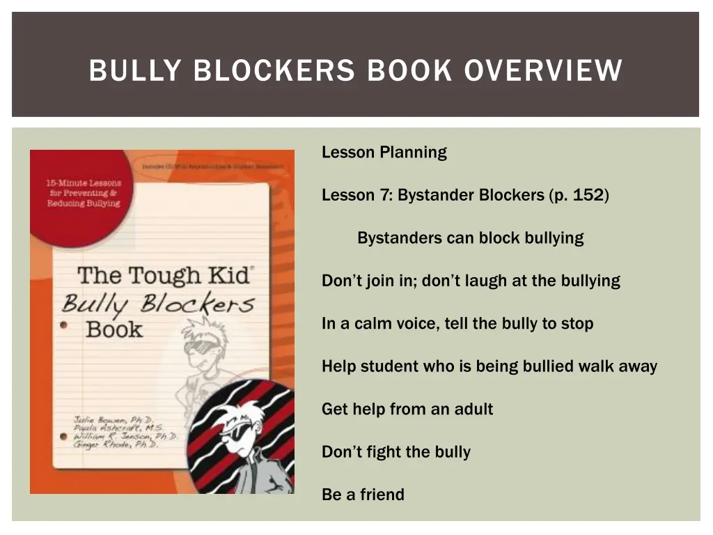 bully blockers book overview 4