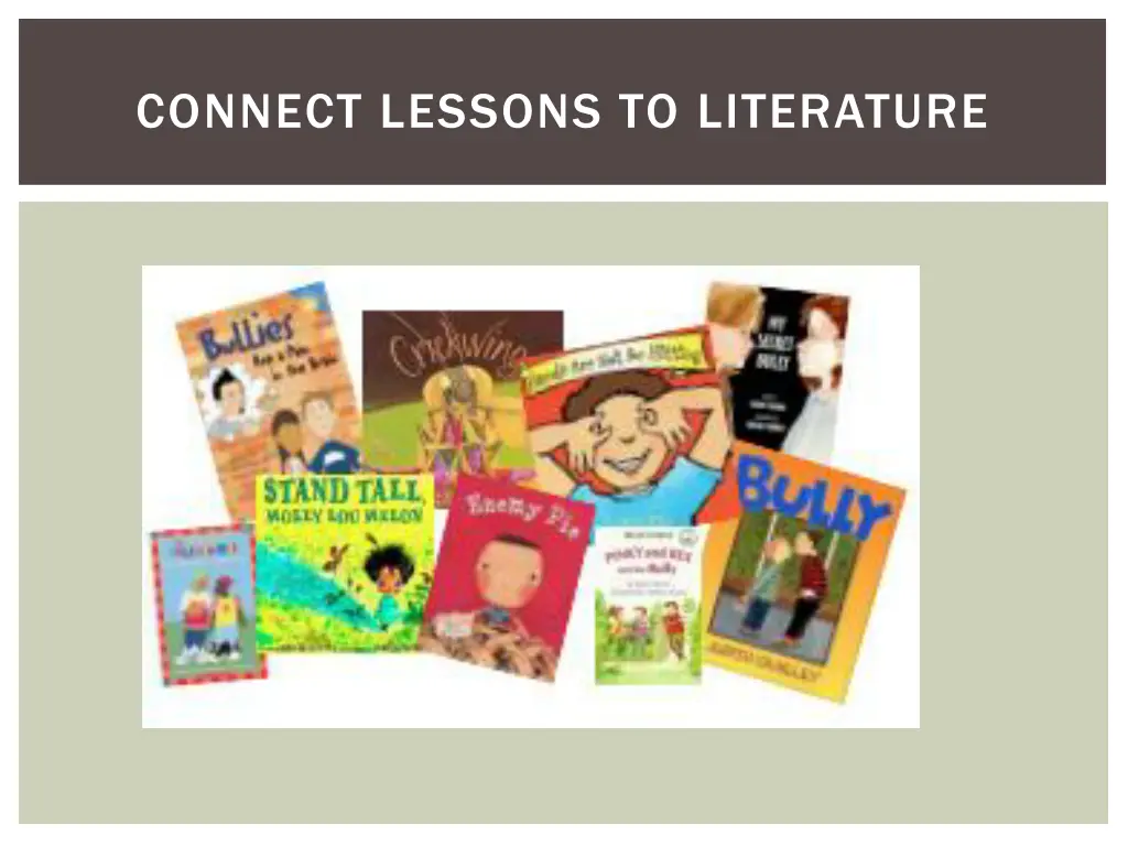 connect lessons to literature