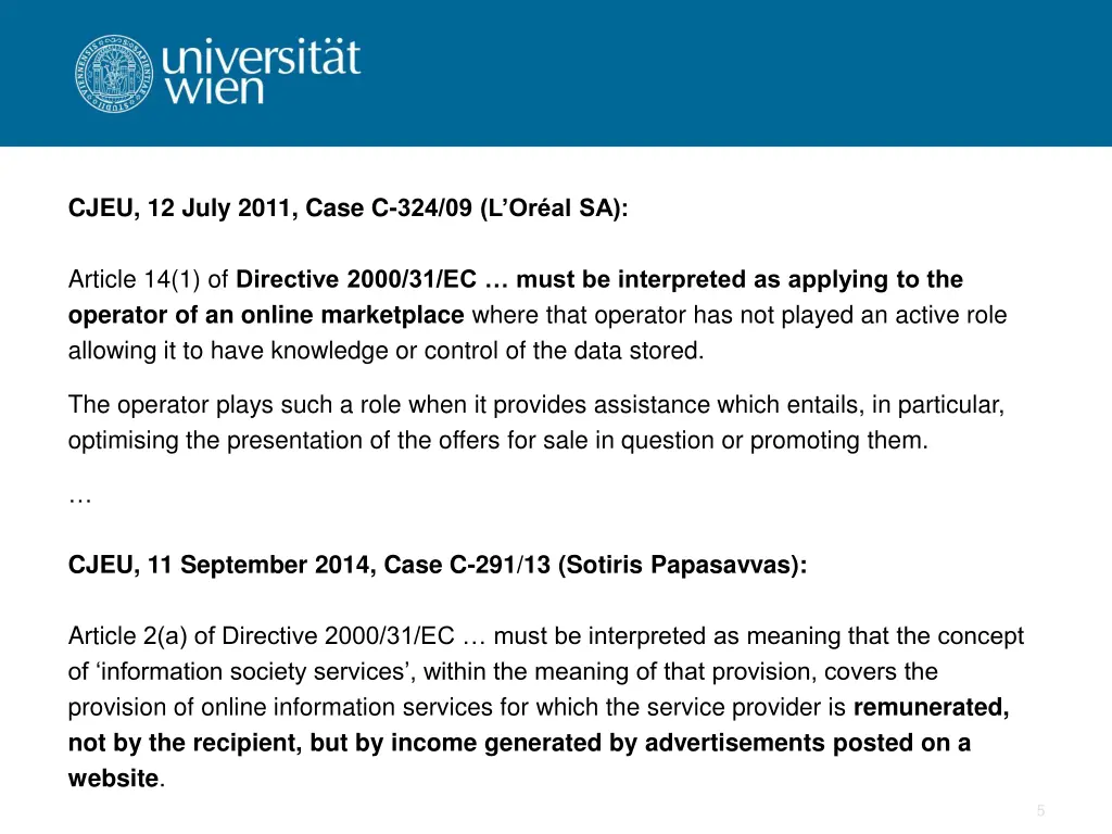 cjeu 12 july 2011 case c 324 09 l or al sa