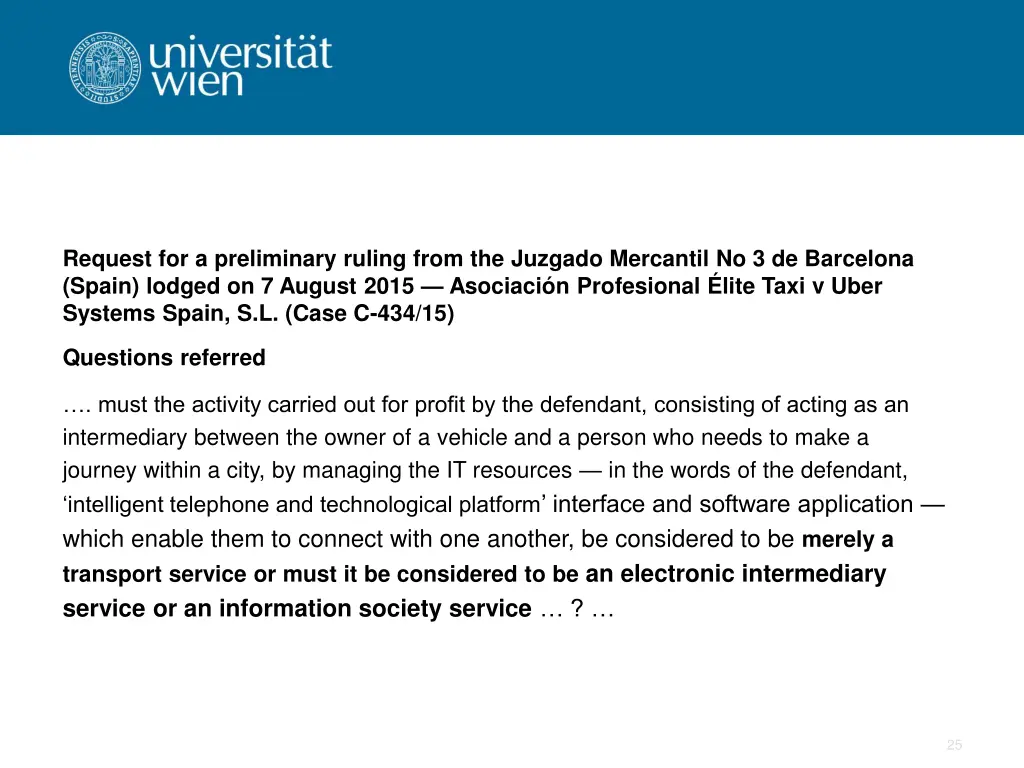 request for a preliminary ruling from the juzgado