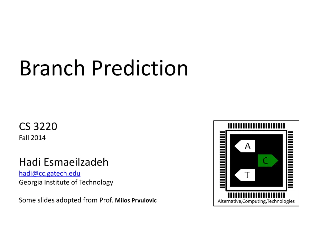 branch prediction