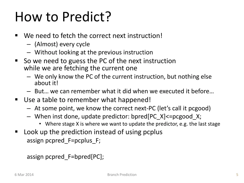 how to predict