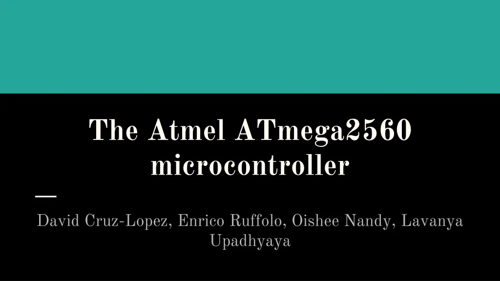 the atmel atmega2560 microcontroller