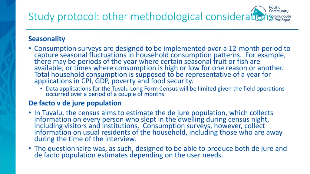 study protocol other methodological considerations
