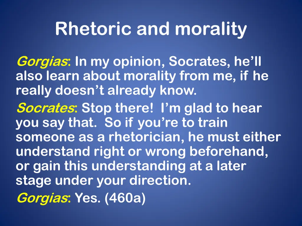 rhetoric and morality
