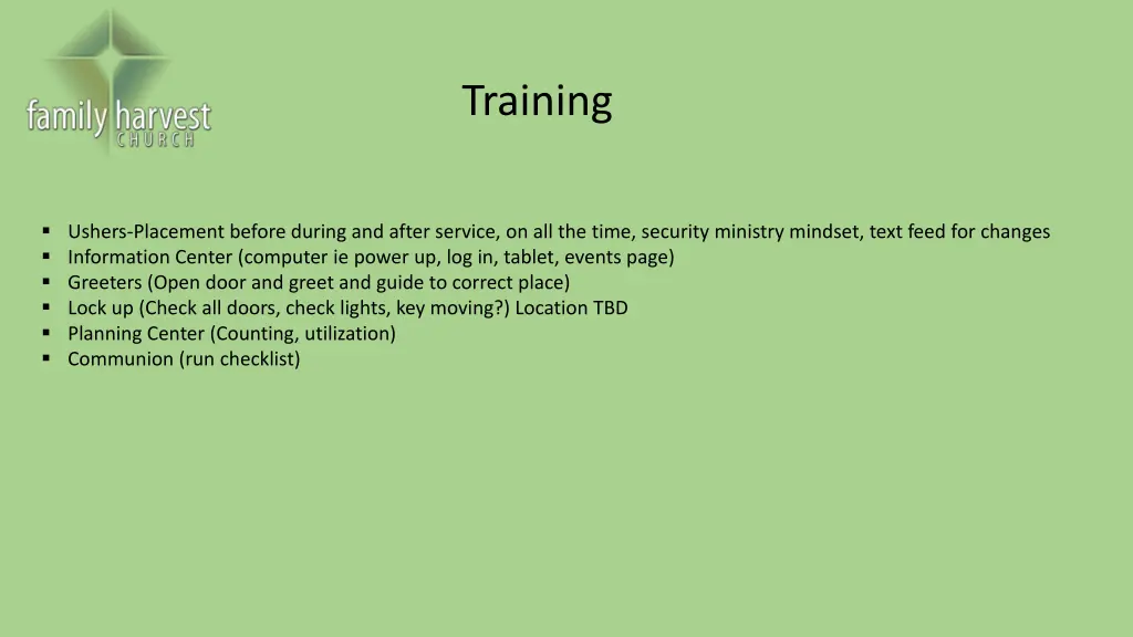 training