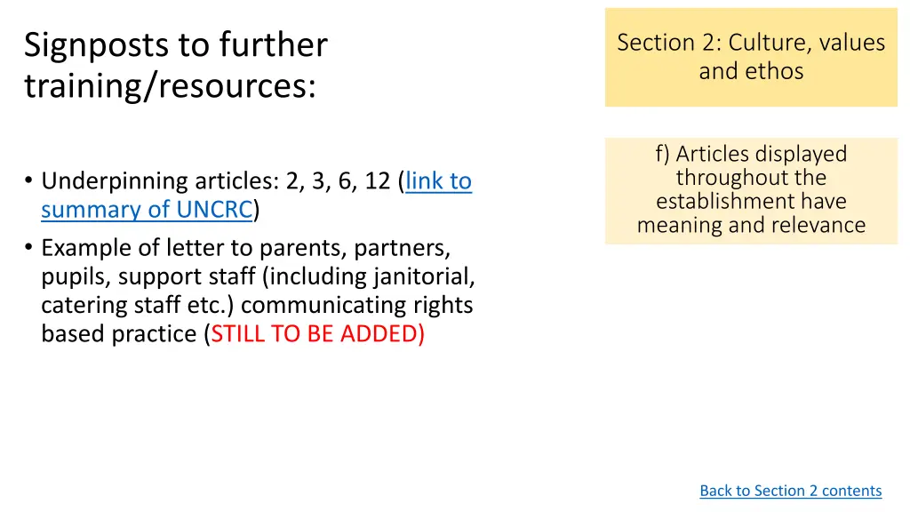 signposts to further training resources 3