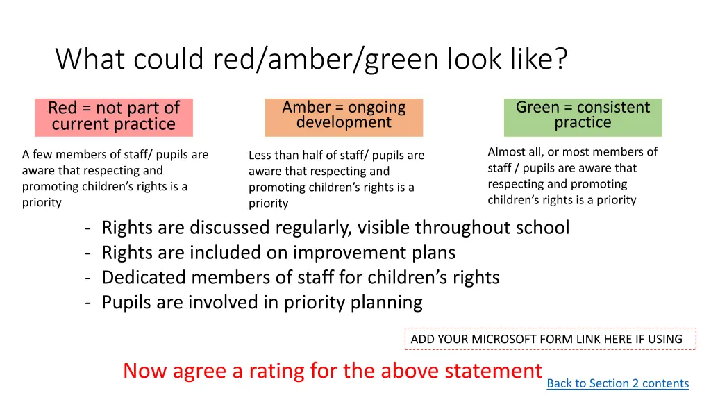 what could red amber green look like