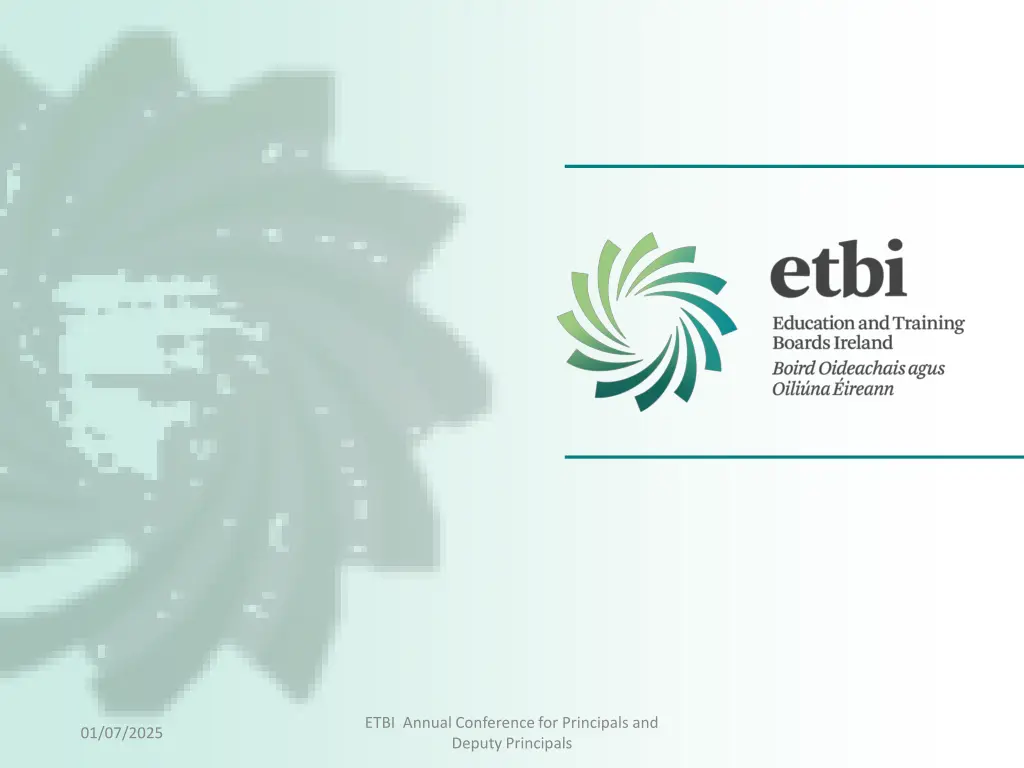 etbi annual conference for principals and deputy