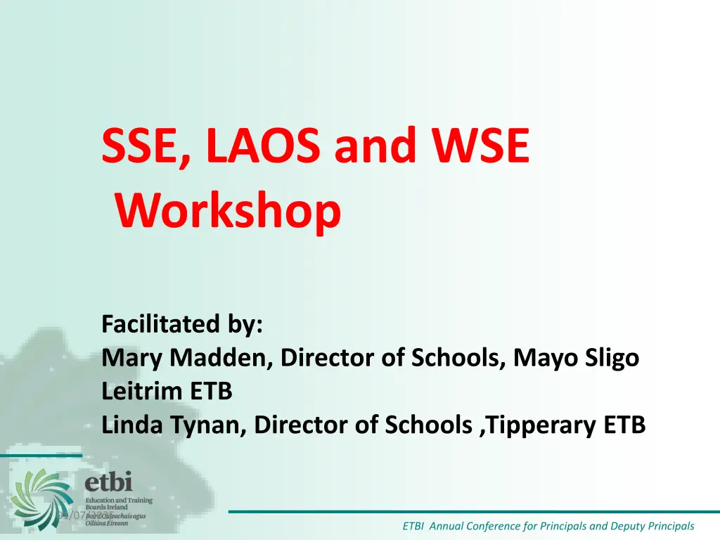 sse laos and wse workshop