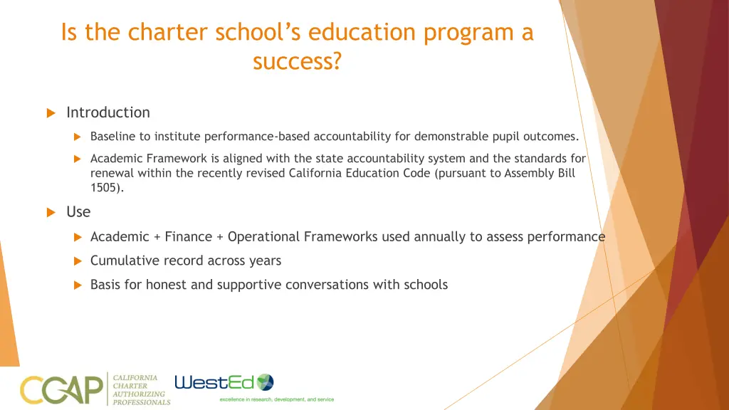is the charter school s education program 1