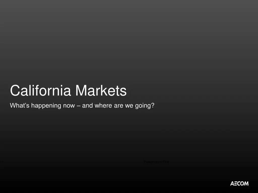 california markets what s happening now and where