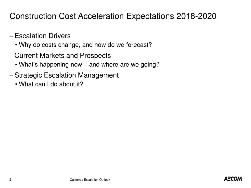 construction cost acceleration expectations 2018 1